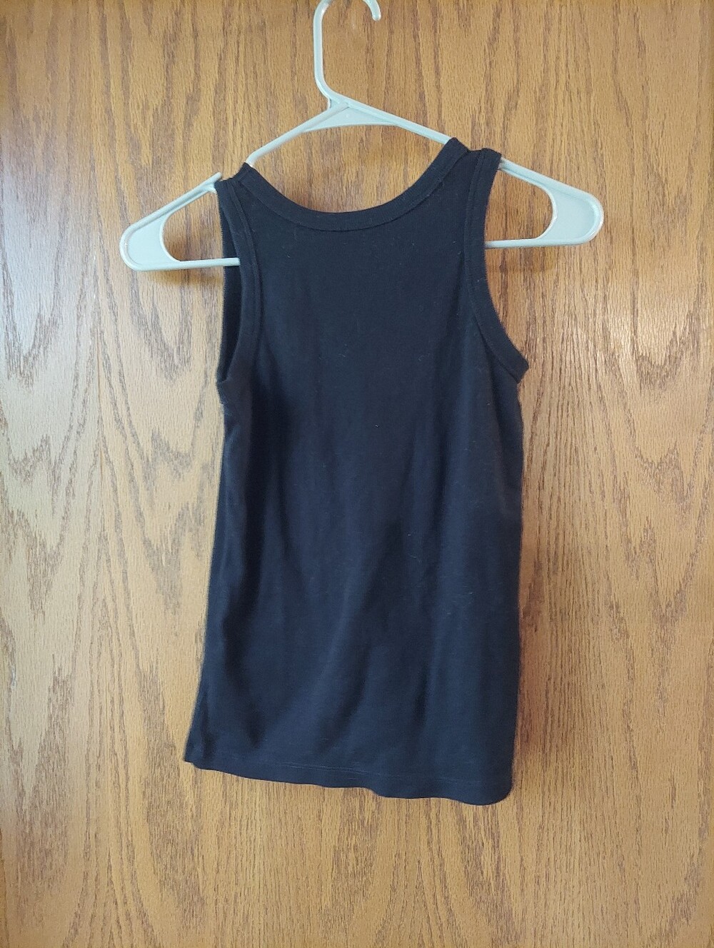 Wonder Nation Black Ribbed High Neck Tank Top Girls XL (14-16)